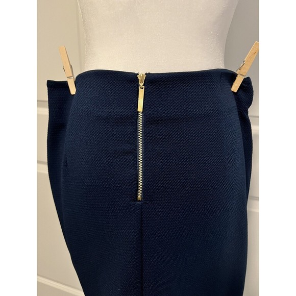 Kensie Mini Tie Shift Navy Skirt Size Medium - Picture 7 of 11